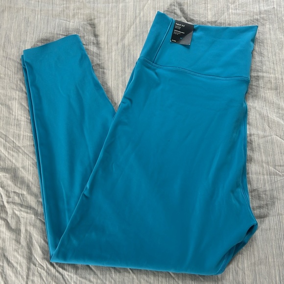 NWT Adidas blue high waisted leggings athletic yoga bottoms women’s size 2XL - Picture 3 of 6
